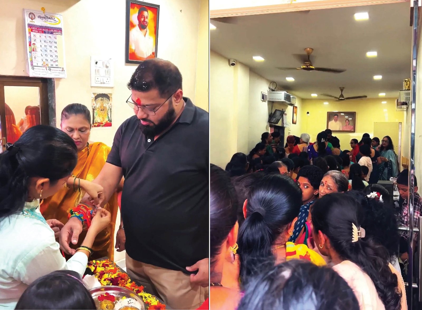 राखीच्या धाग्यातून जुळले स्नेहबंध; सचिन पोटेंना महिलांनी बांधल्या राख्या