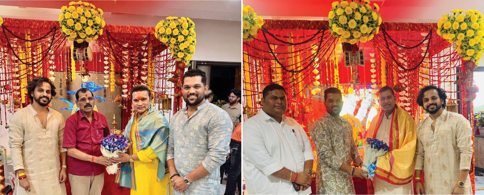 अर्जुन बुवा चौधरी यांच्या निवासस्थानी बाप्पाचे जल्लोषात आगमन
