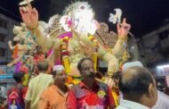 डोंबिवलीच्या मानाच्या ‘जाधववाडीच्या महाराजा’चे जल्लोषात आगमन; गणेशभक्तांचा उत्स्फूर्त प्रतिसाद