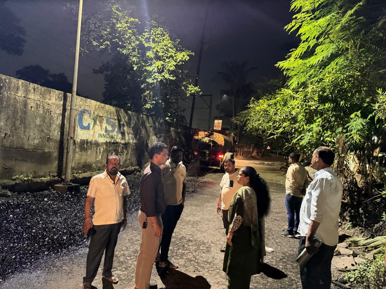 आंबिवली पश्चिमेतील रस्त्याची युद्धपातळीवर दुरुस्ती